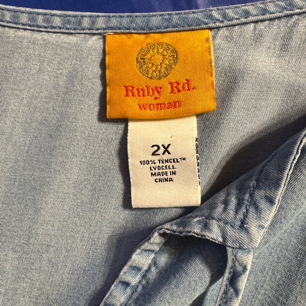 Ruby Rd. Women's Denim Blue Dress